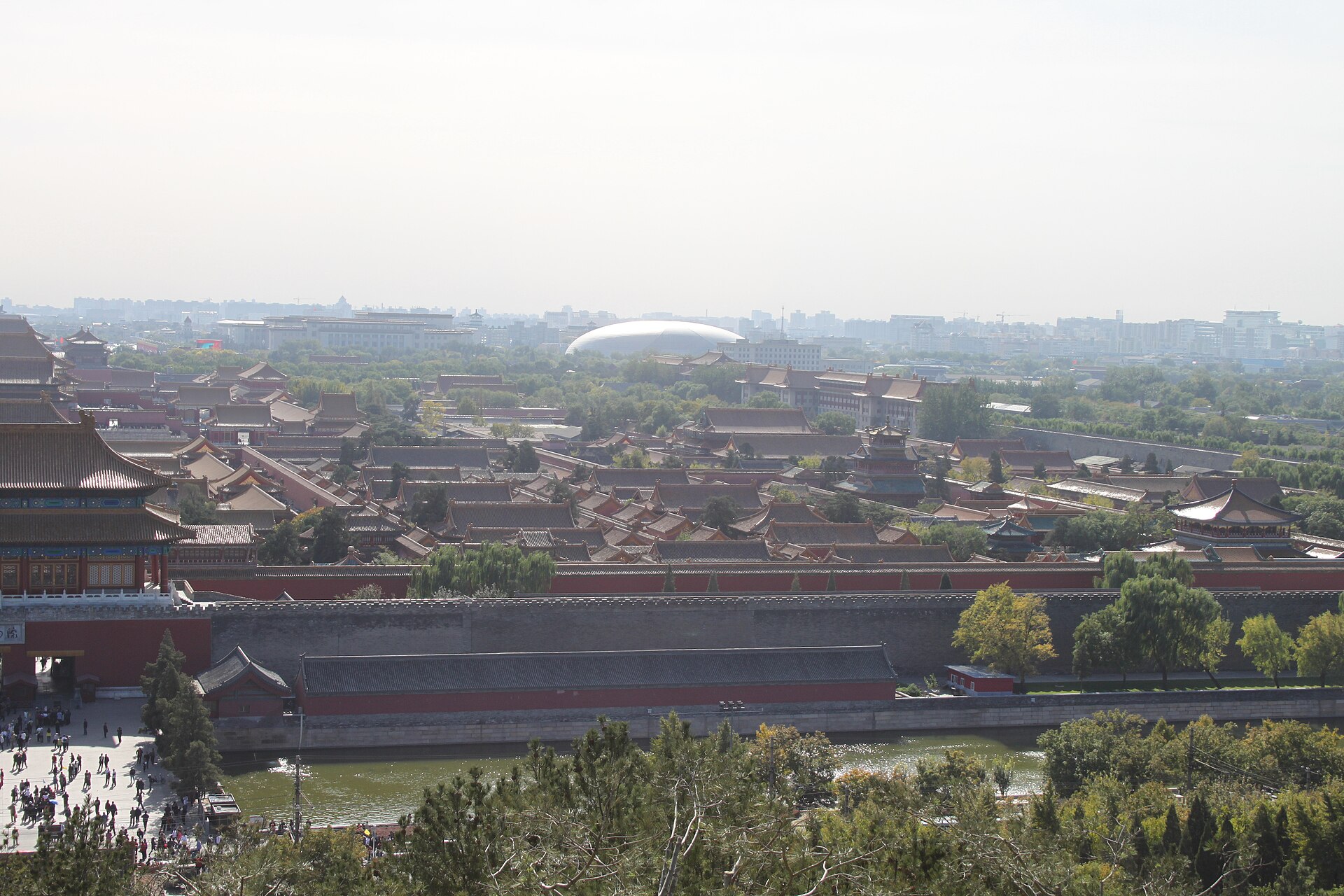 从景山俯瞰北京故宫
